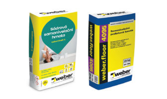 Nivelační hmoty Weber na bázi síranu vápenatého – Webernivelit S a Weberfloor 4095